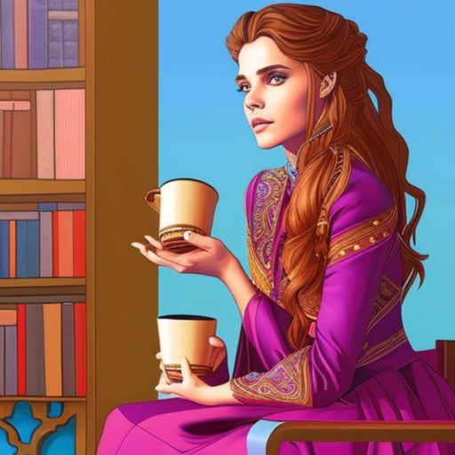 hermione drinking coffee