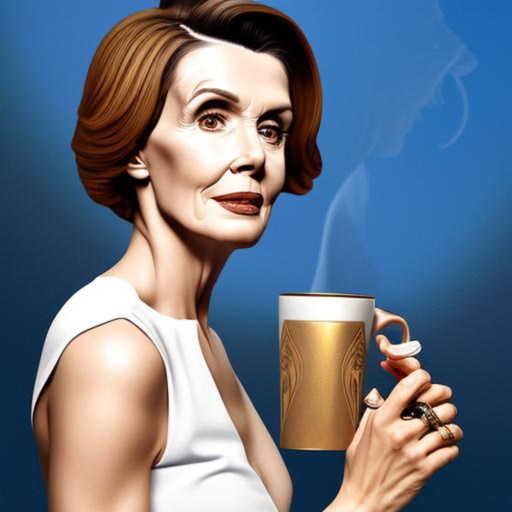 nancy pelosi having coffee