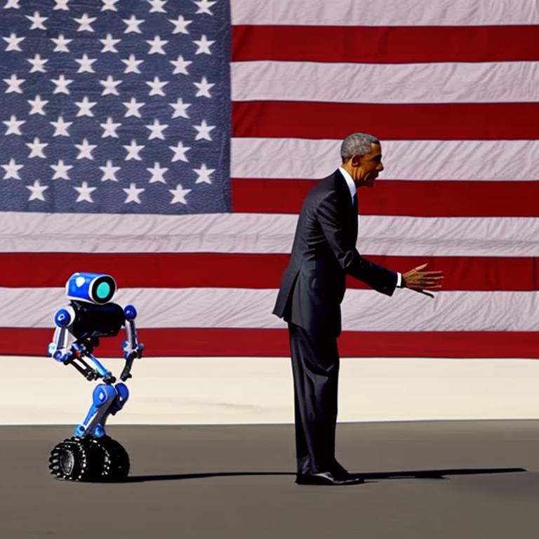 ai obama and robo dog