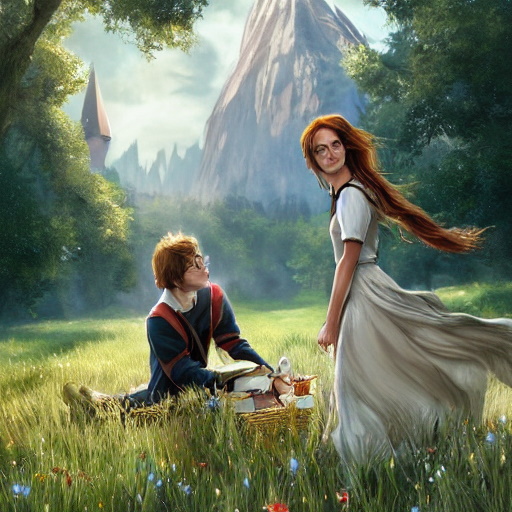 harry and hermione picnic
