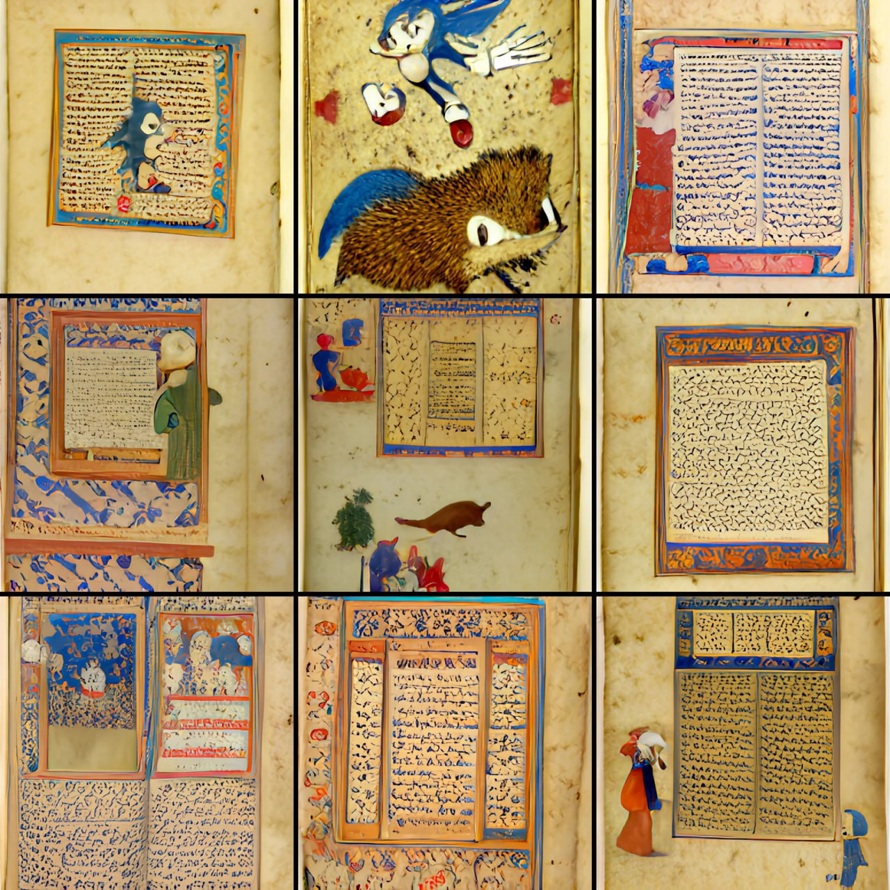 collage of sonic the hedgehog