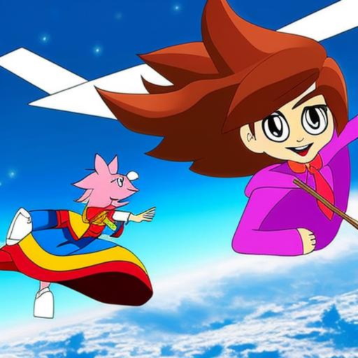 ai amy and hermione flying