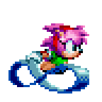 amy running across screen